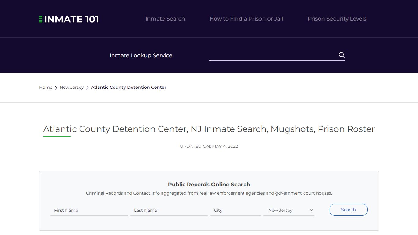 Atlantic County Detention Center, NJ Inmate Search ...